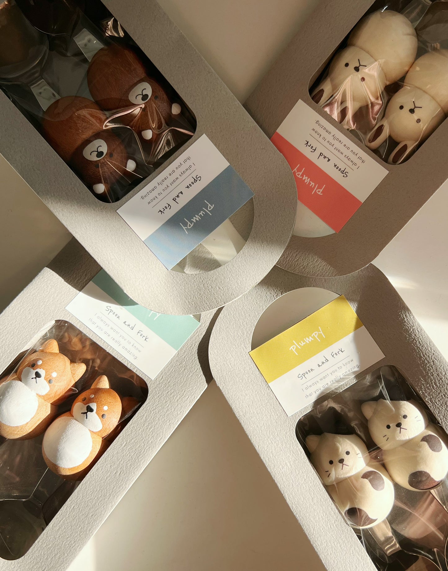Plumpy Poco Cute Animal Japanese Spoon and Fork Gift set