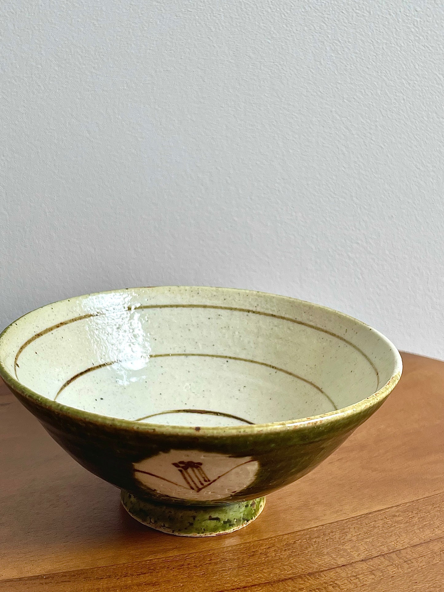 Zoho Gama Dark Green Rice Bowl織部椿 大碗