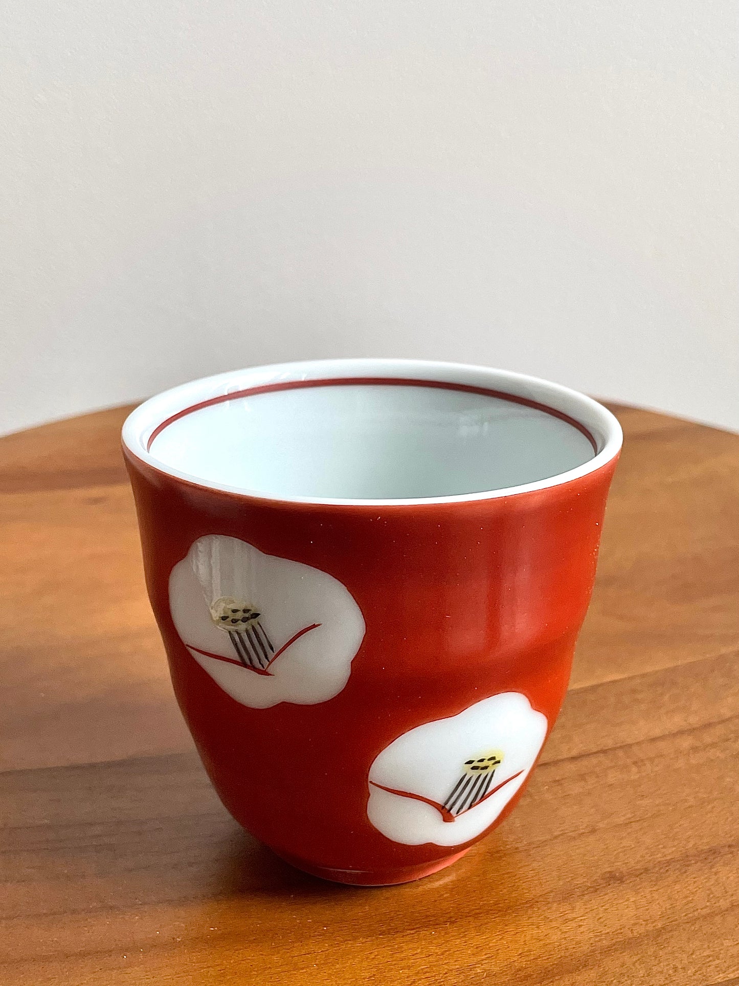 Zoho Gama Red Tea Cup 赤巻椿 湯呑
