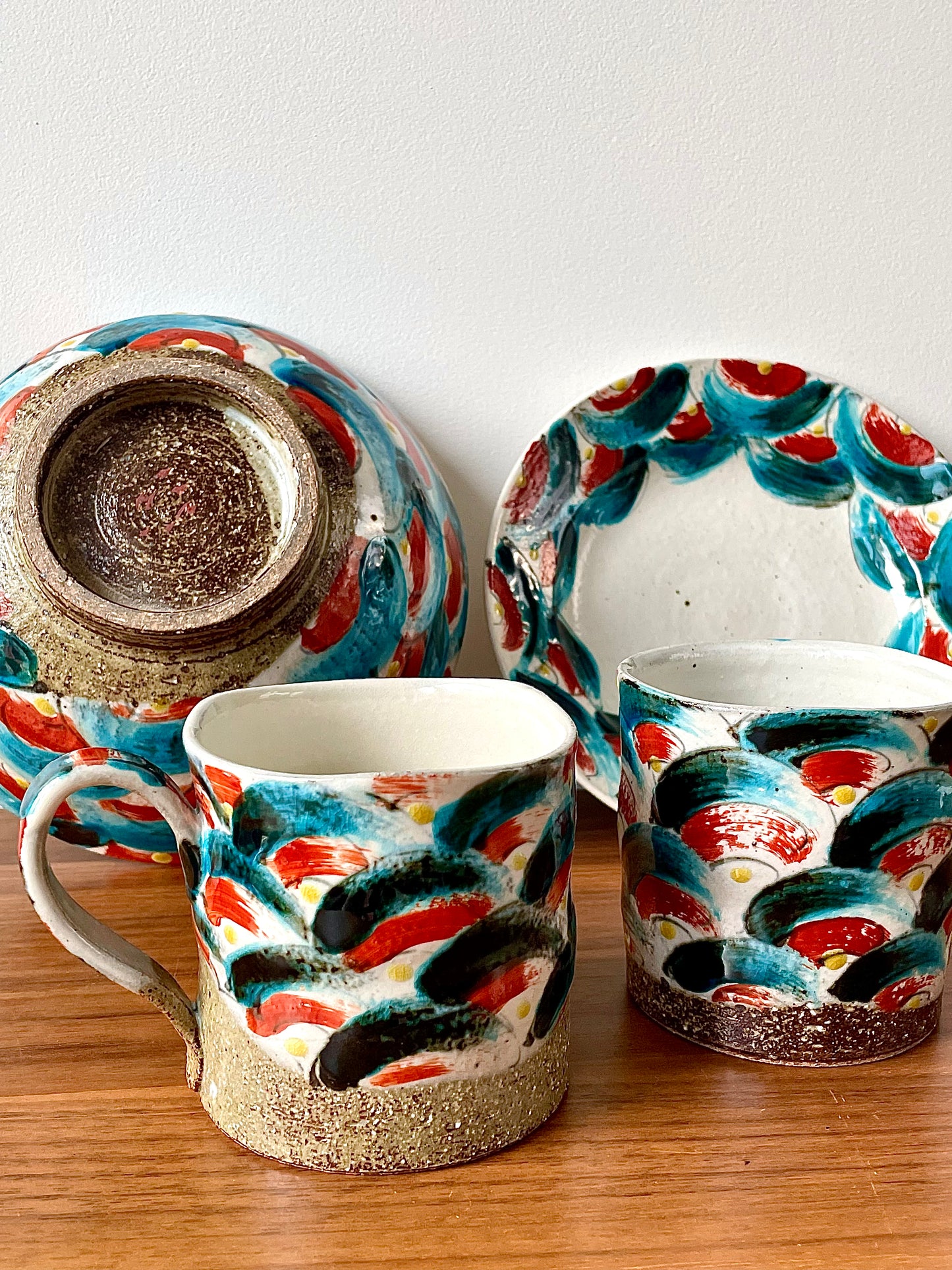Mug - 虚空藏窑 古染海波紋