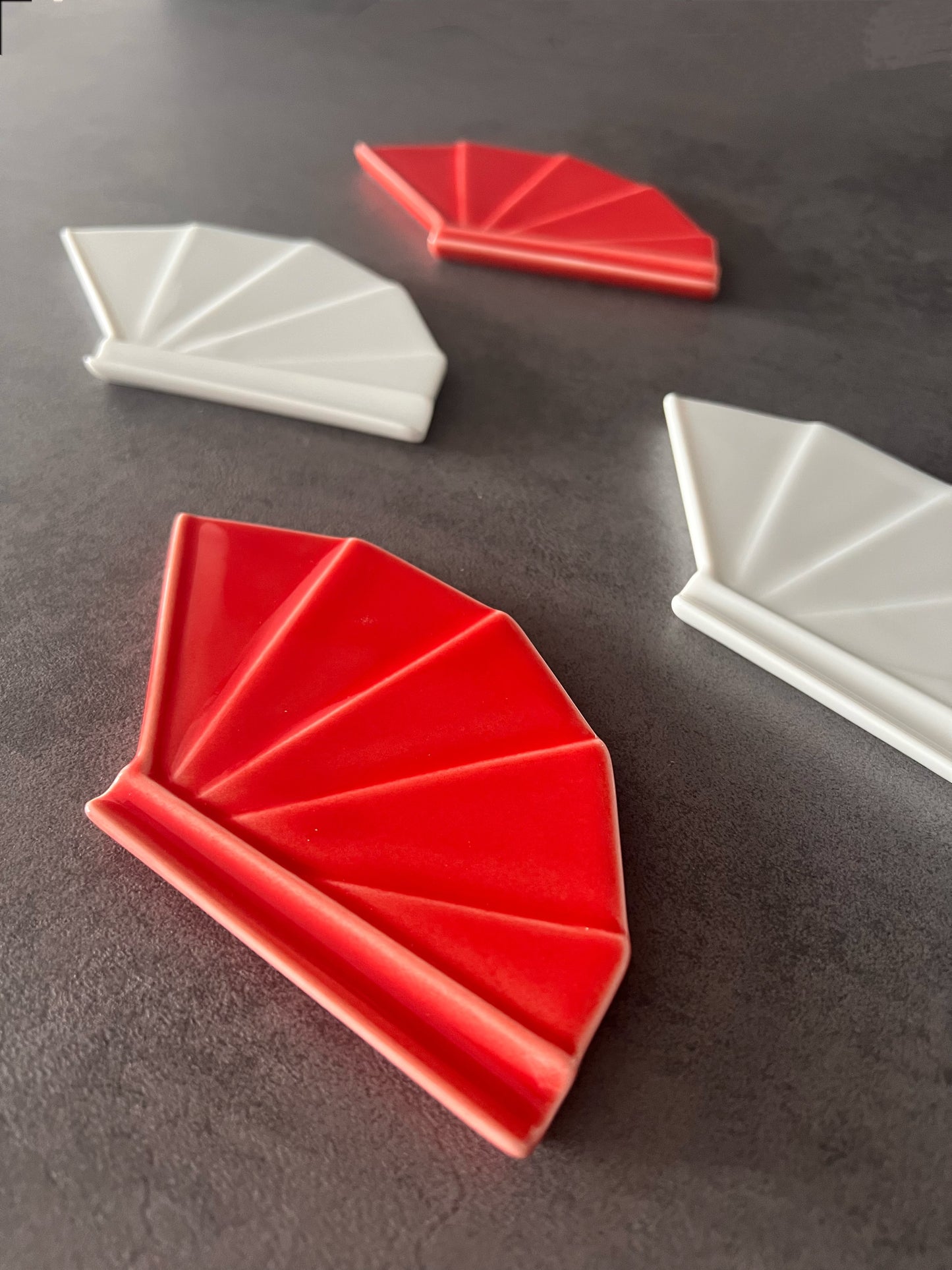 Japanese Fan-shaped side plates