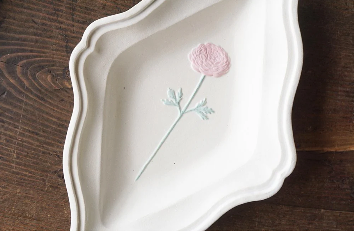 Yoshizawa Handmade Ranunculus Plate