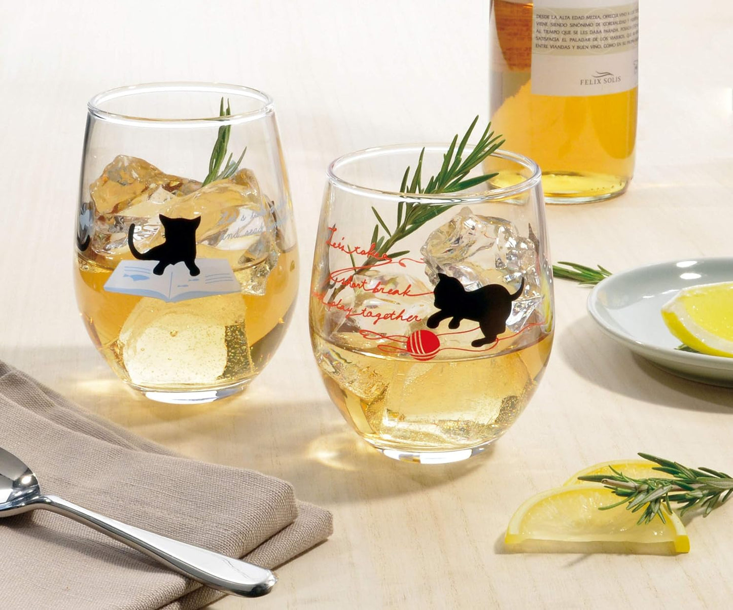 Toyo-sasaki Glass 私のねこ My Cat Water Glass and Tumbler