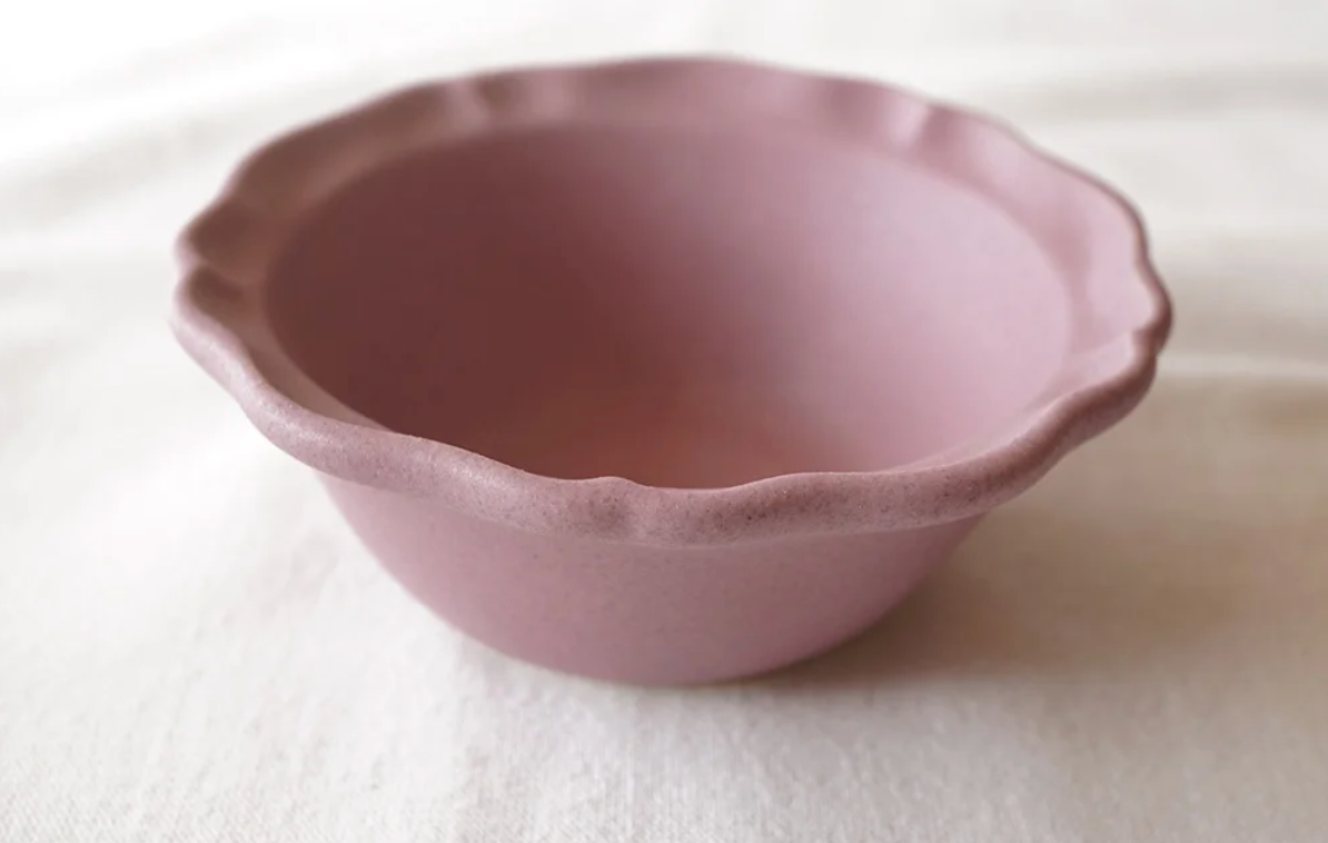 Yoshizawa Handmade Plum Pink Glaze Small Bowl