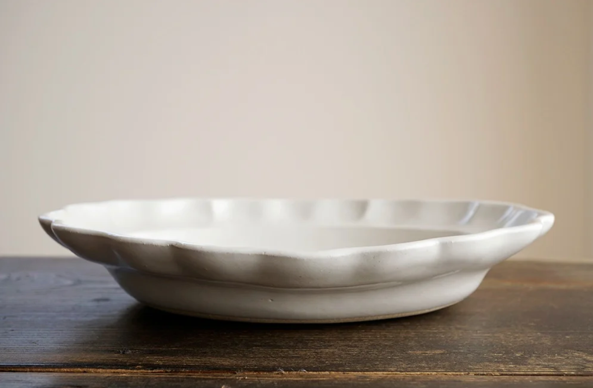 Yoshizawa White Oval Plate