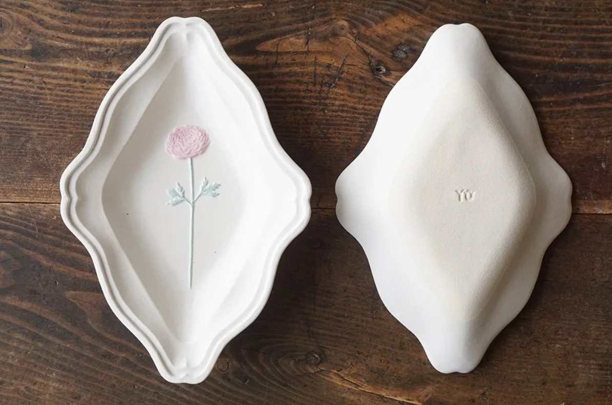 Yoshizawa Handmade Ranunculus Plate