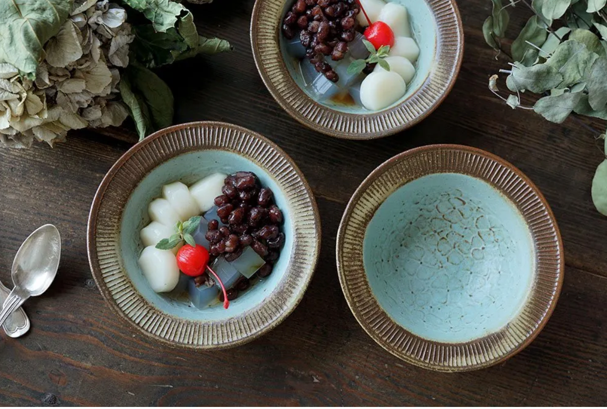 Yoshizawa Handmade Autumn Hydrangea Small Bowl Blue