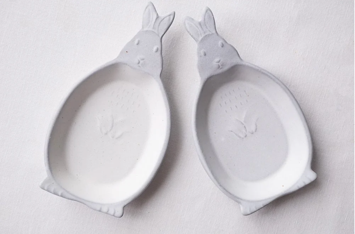 Yoshizawa White Rabbit Small Plate