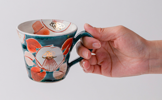 虚空藏窑 Mug 釉彩花