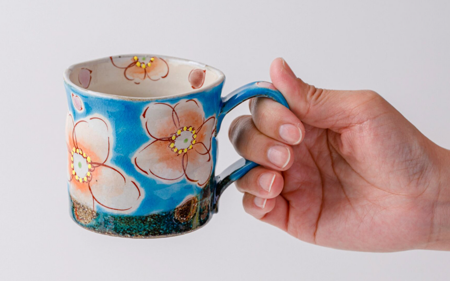 虚空藏窑 Mug Flowers マグカップ トルコ花うらら