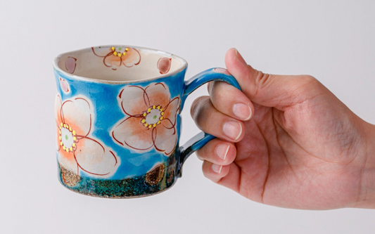 虚空藏窑 Mug Flowers マグカップ トルコ花うらら