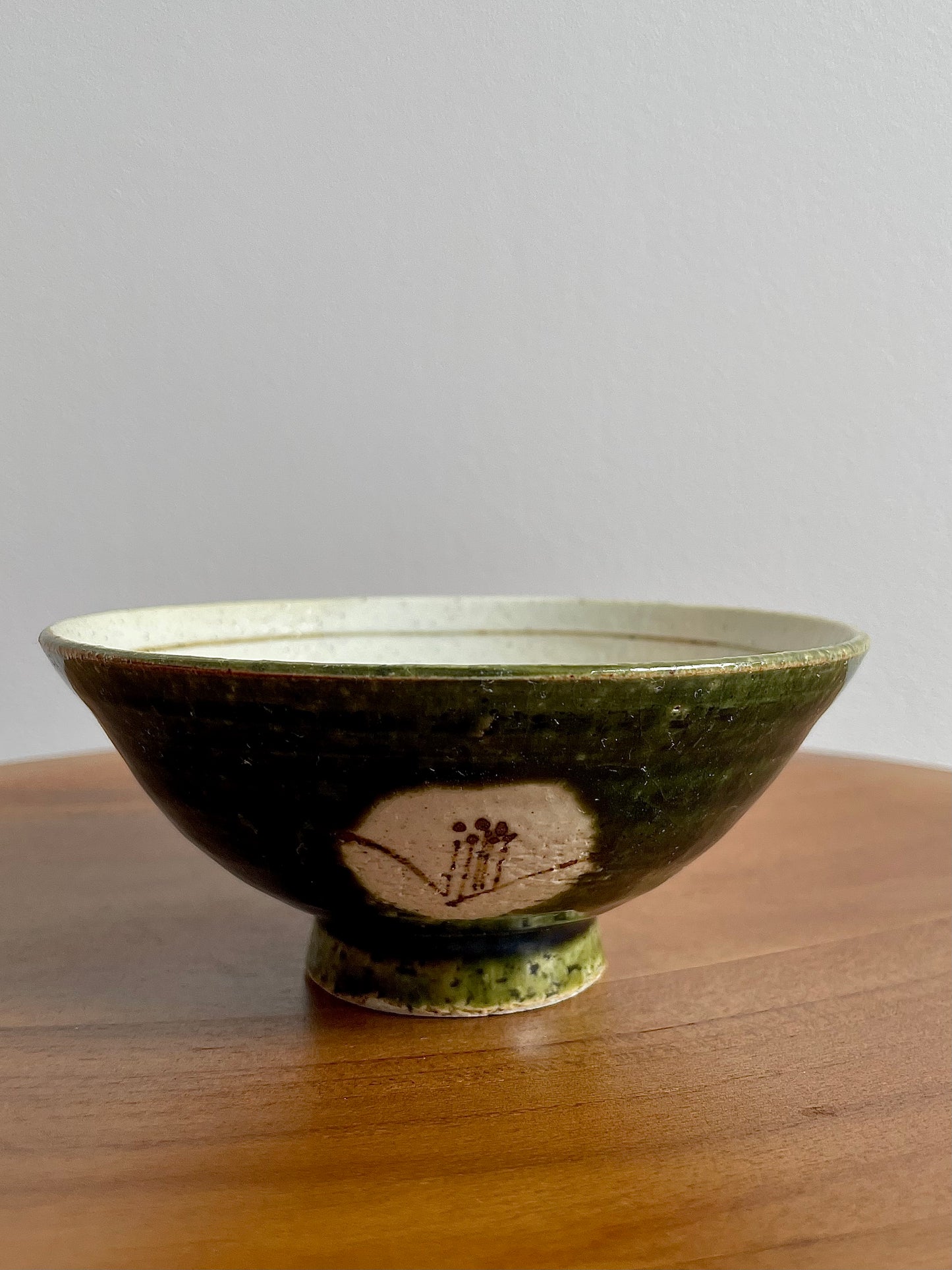 Zoho Gama Dark Green Rice Bowl織部椿 大碗