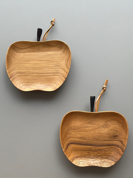 Apple Shape Wood Plate