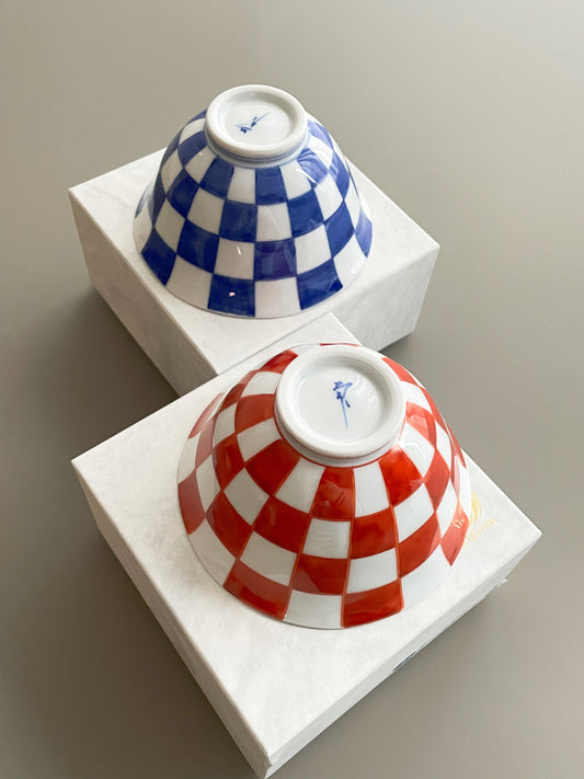 Blue and White Small Checkerboard Bowl